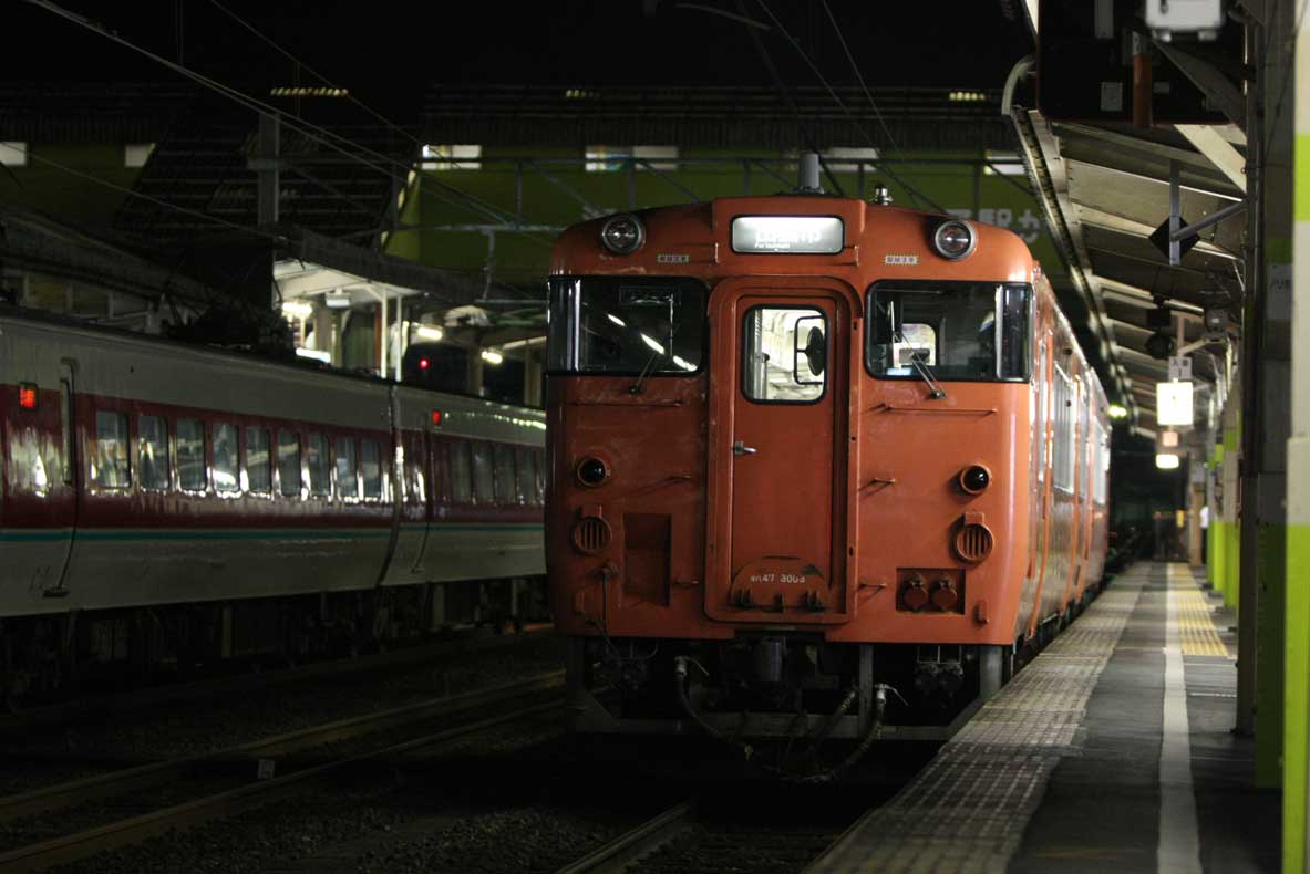 山陰本線米子駅　キハ47普通列車