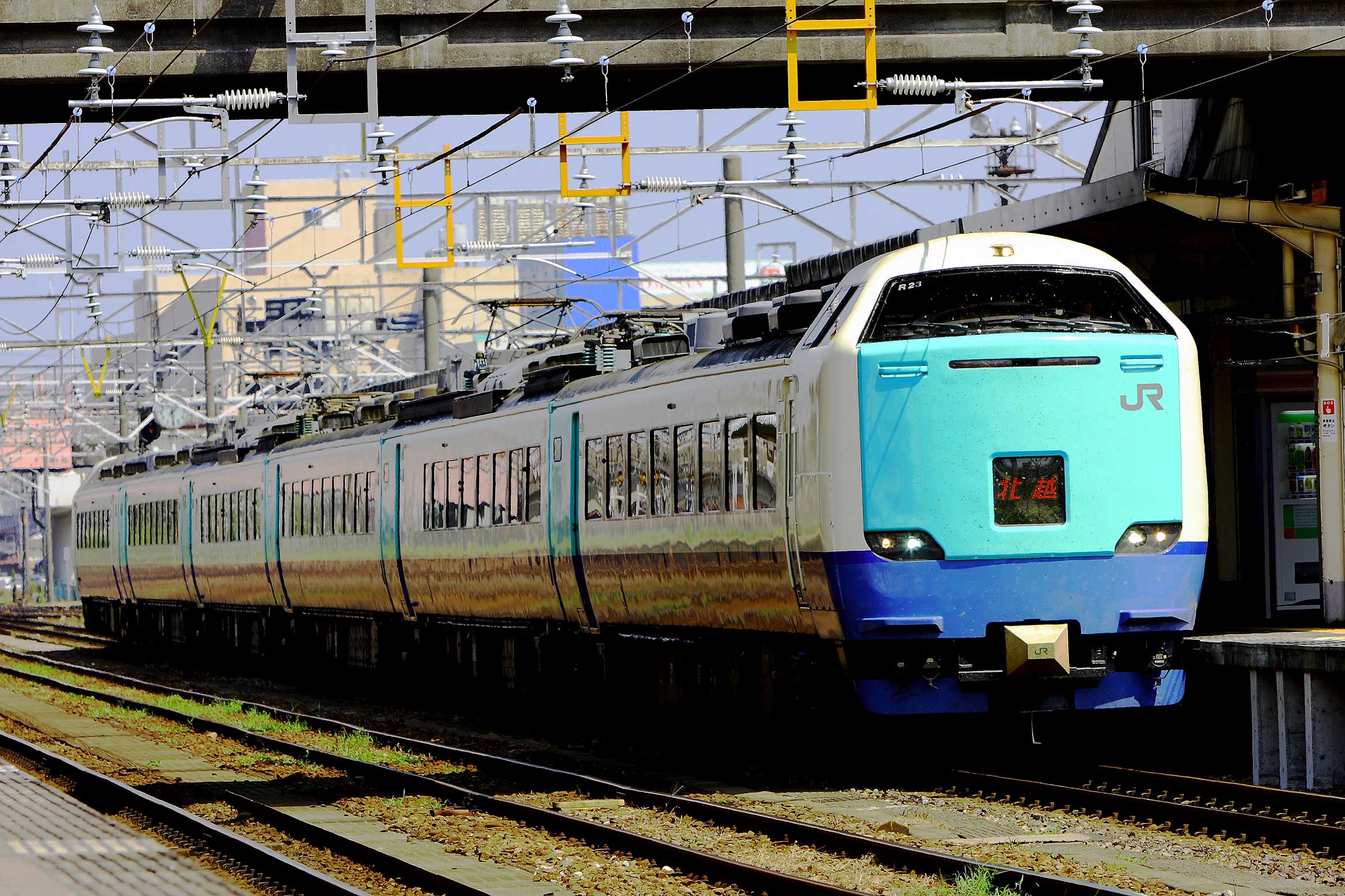 北陸本線高岡駅　485系3000番台特急「北越」