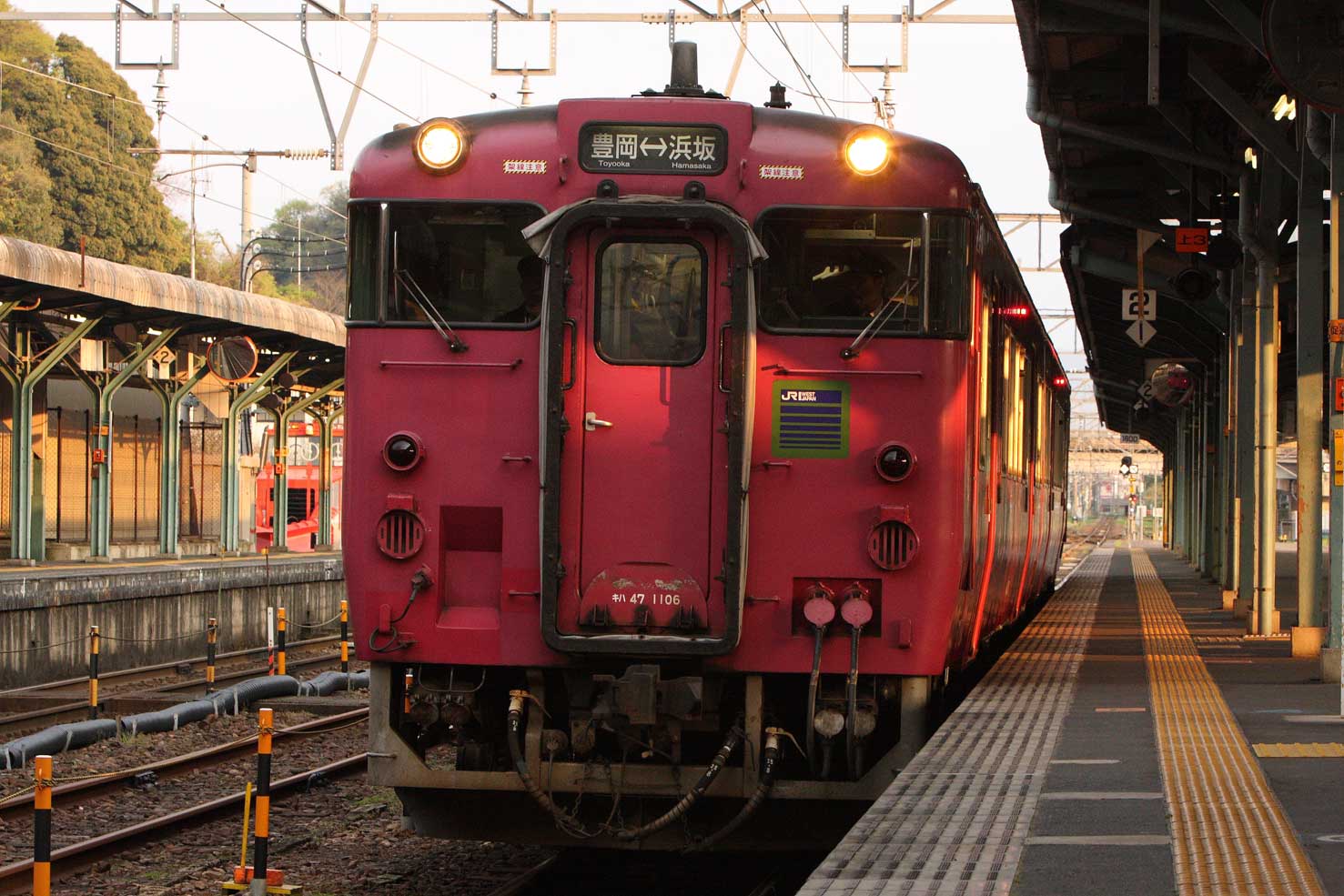 山陰本線豊岡駅　キハ47系普通列車