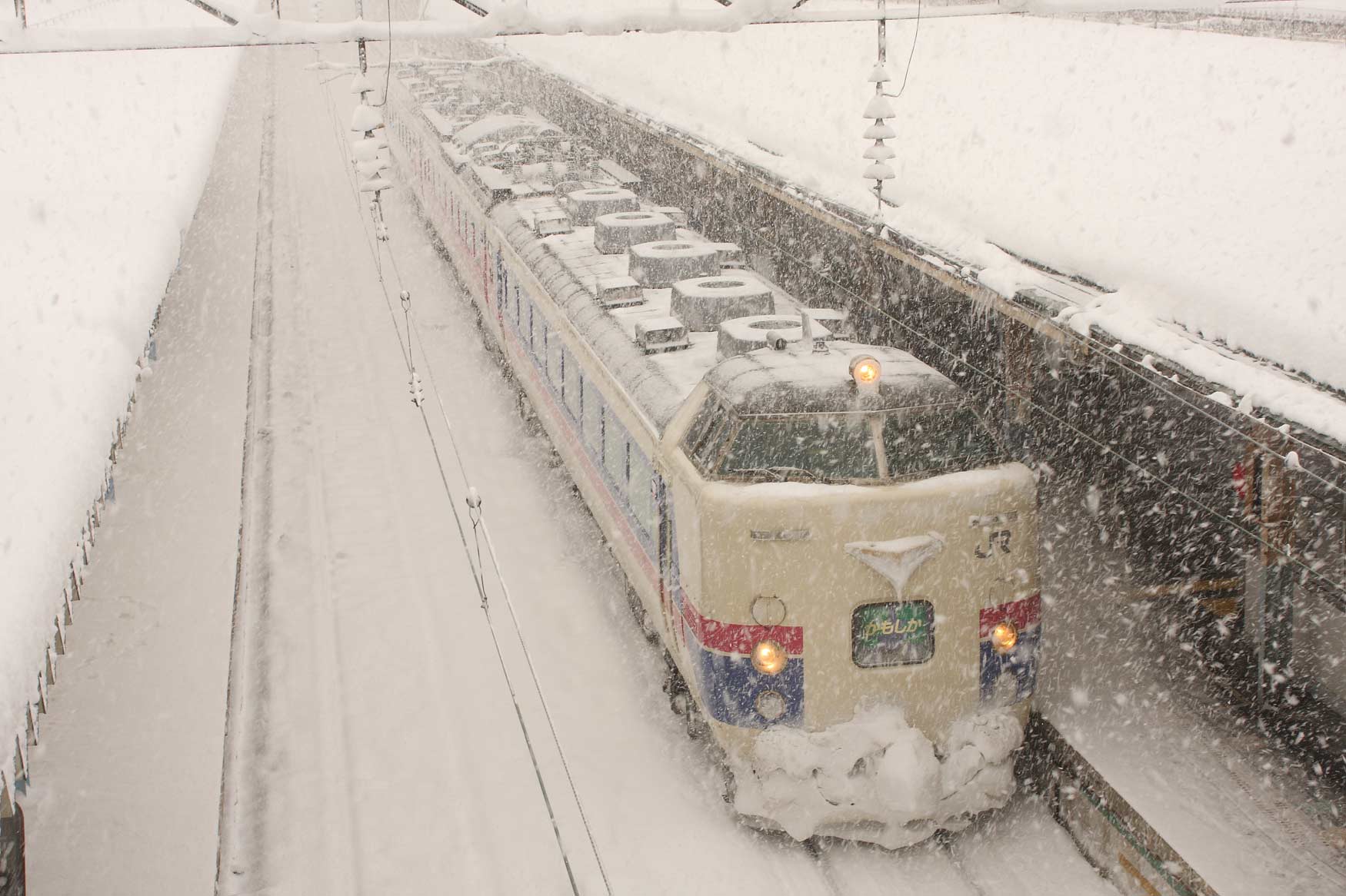 青森駅 485系特急「かもしか」