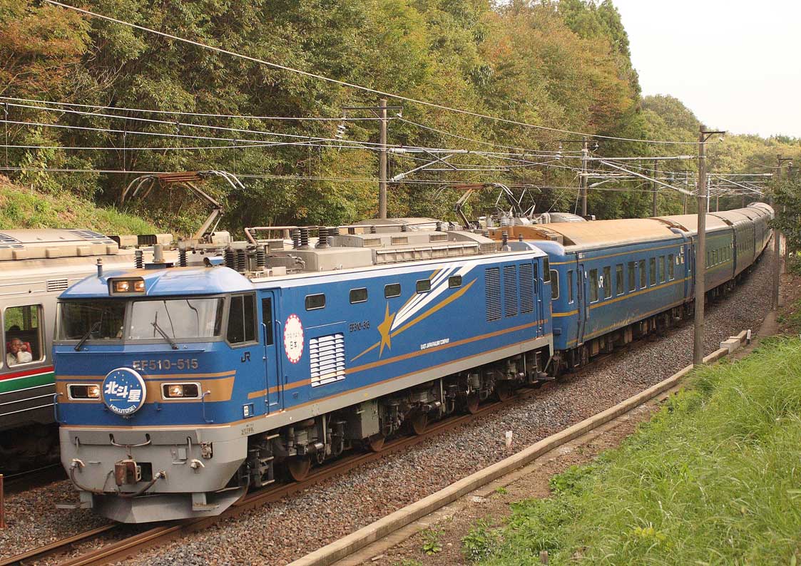 東北本線豊原－黒田原　EF510けん引寝台特急「北斗星」