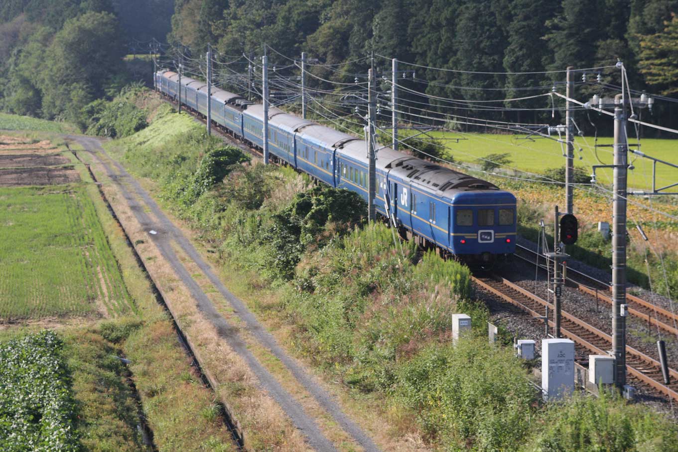 東北本線氏家－宝積寺　24系客車 寝台特急「北斗星」